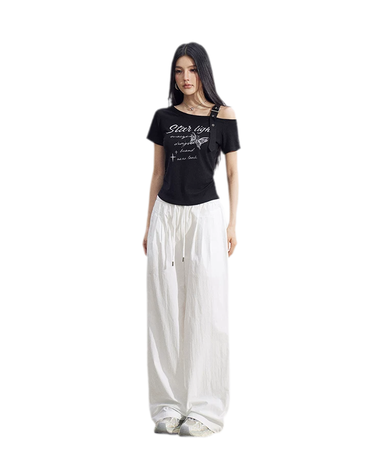 One-Shoulder Butterfly Tee