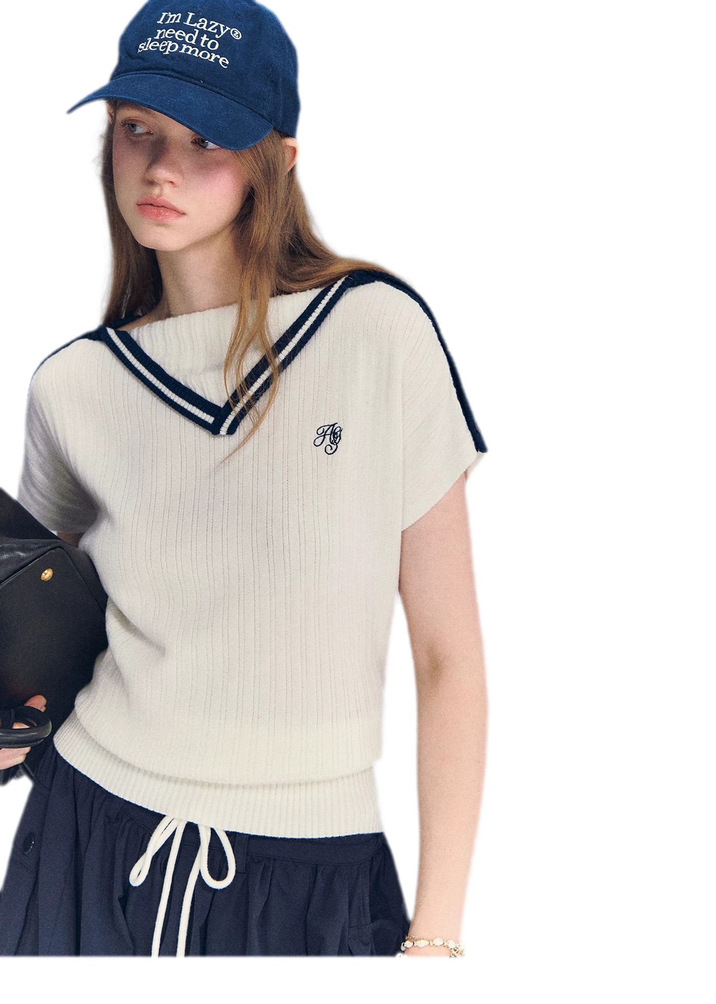 Contrast Trim Knit Top