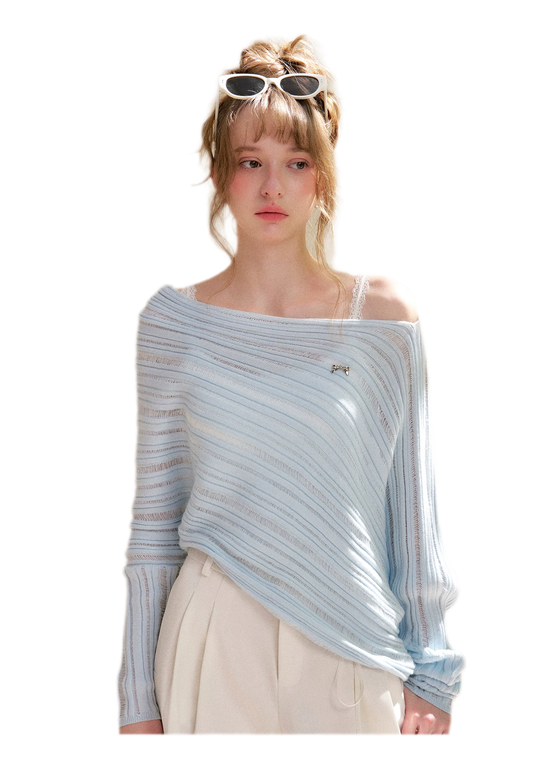 Wool Blend Asymmetric Knit