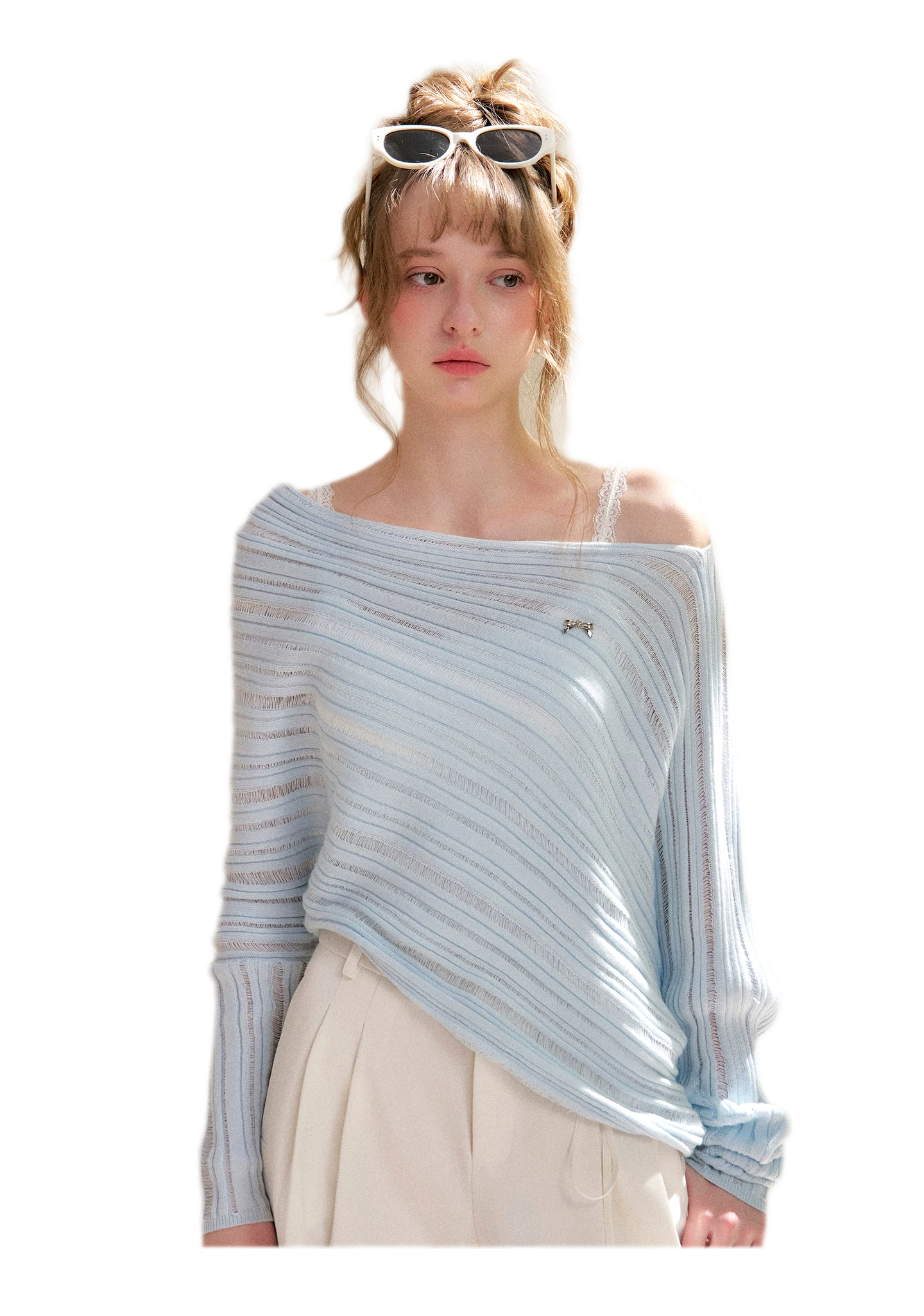 Wool Blend Asymmetric Knit