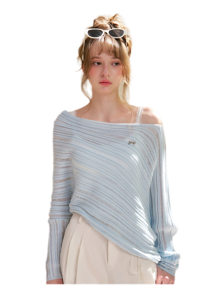 Wool Blend Asymmetric Knit