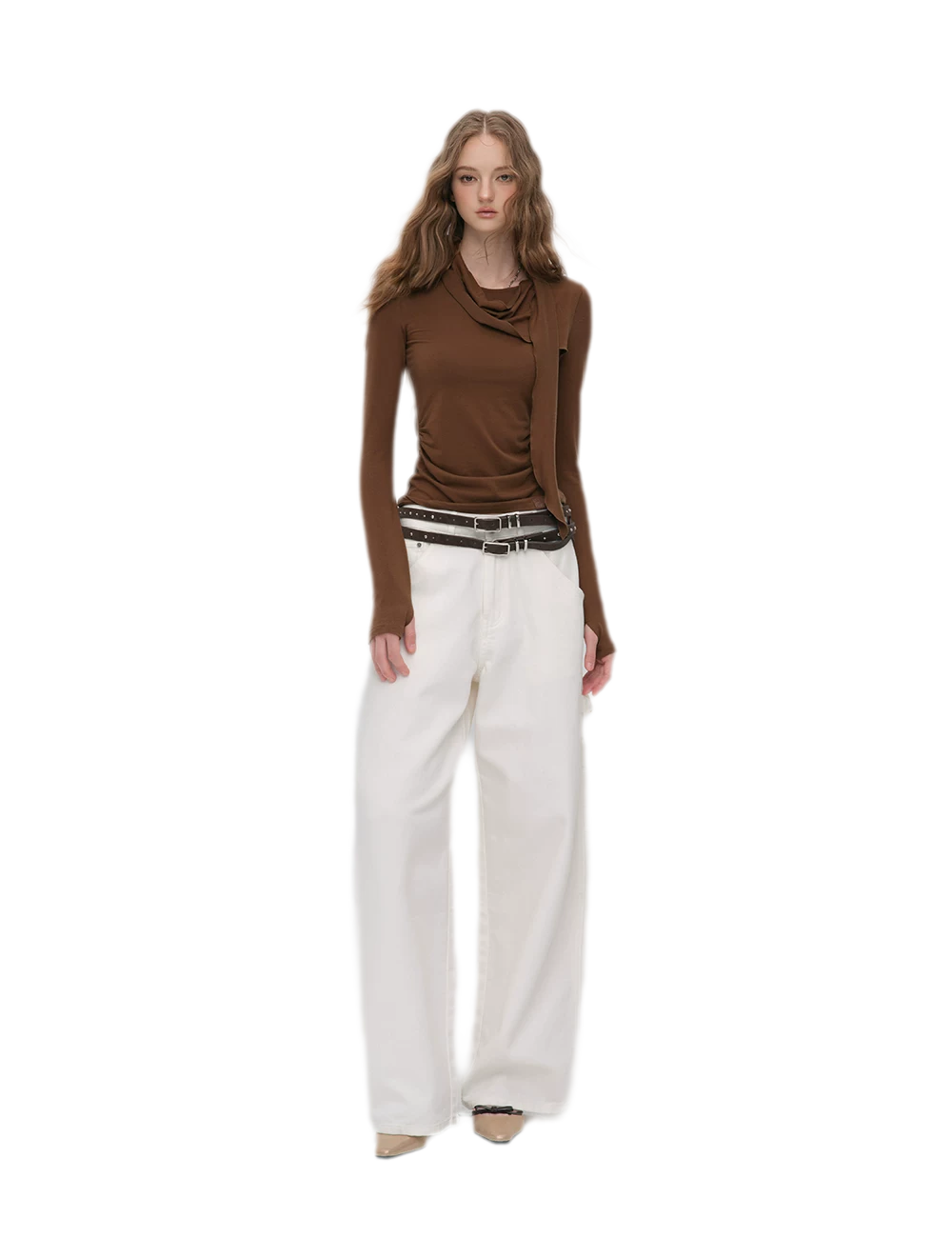 Draped Halter Ruched Top