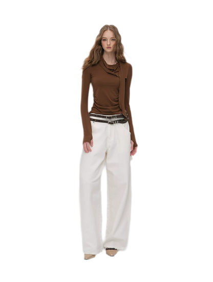 Draped Halter Ruched Top
