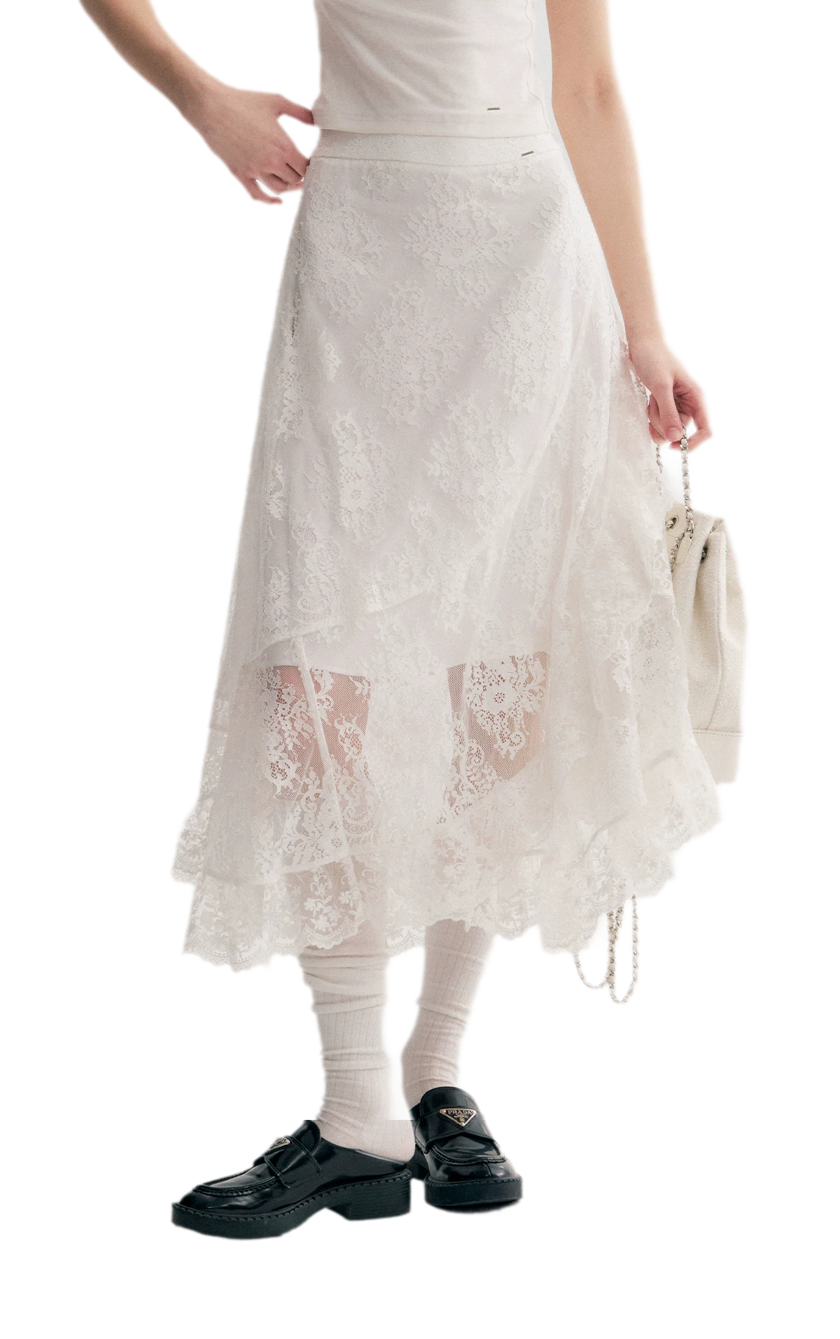 Layered Lace A-Line Skirt