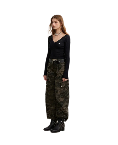 Vintage Curved-Leg Cargo Pants