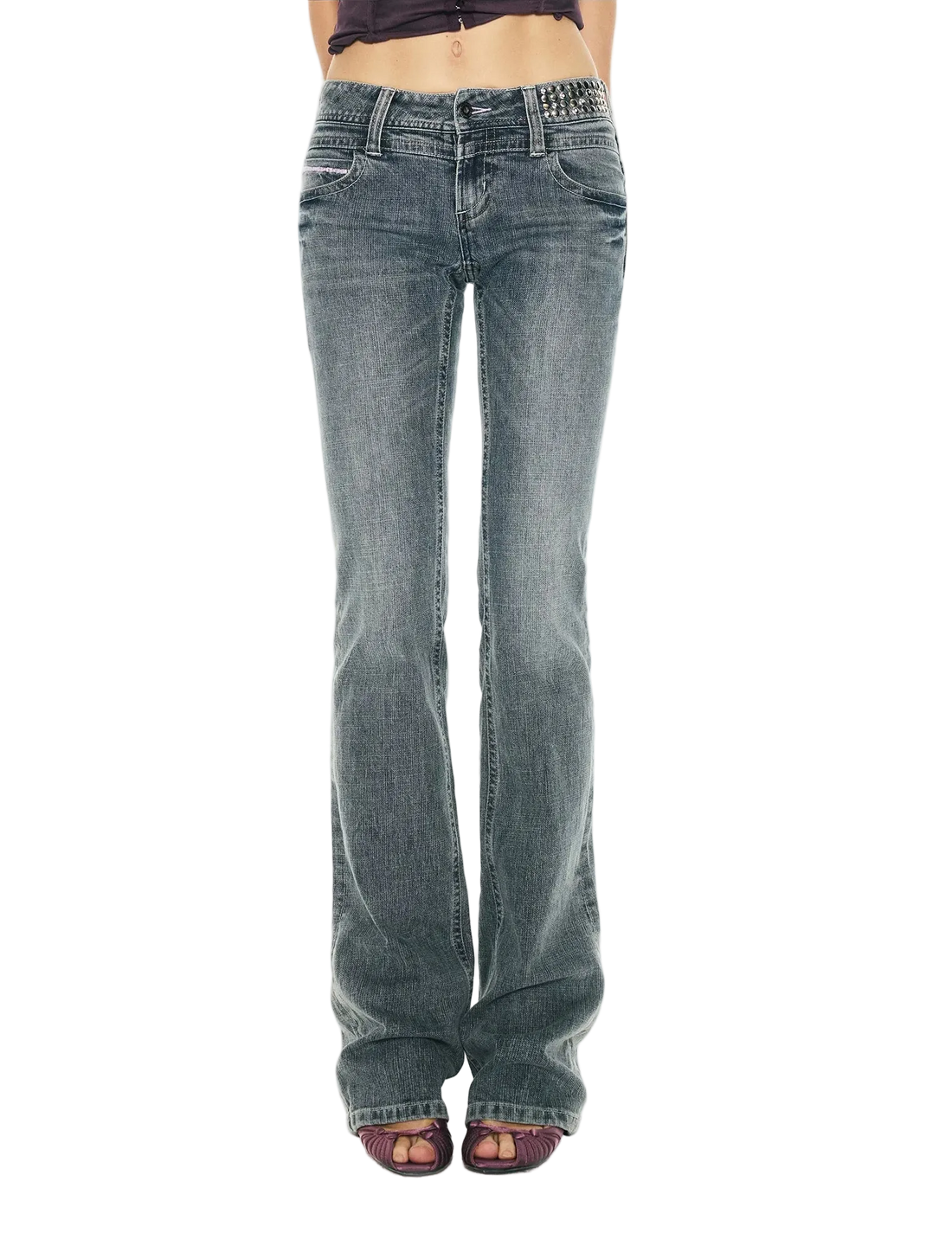 Vintage Washed Blue Denim Pants