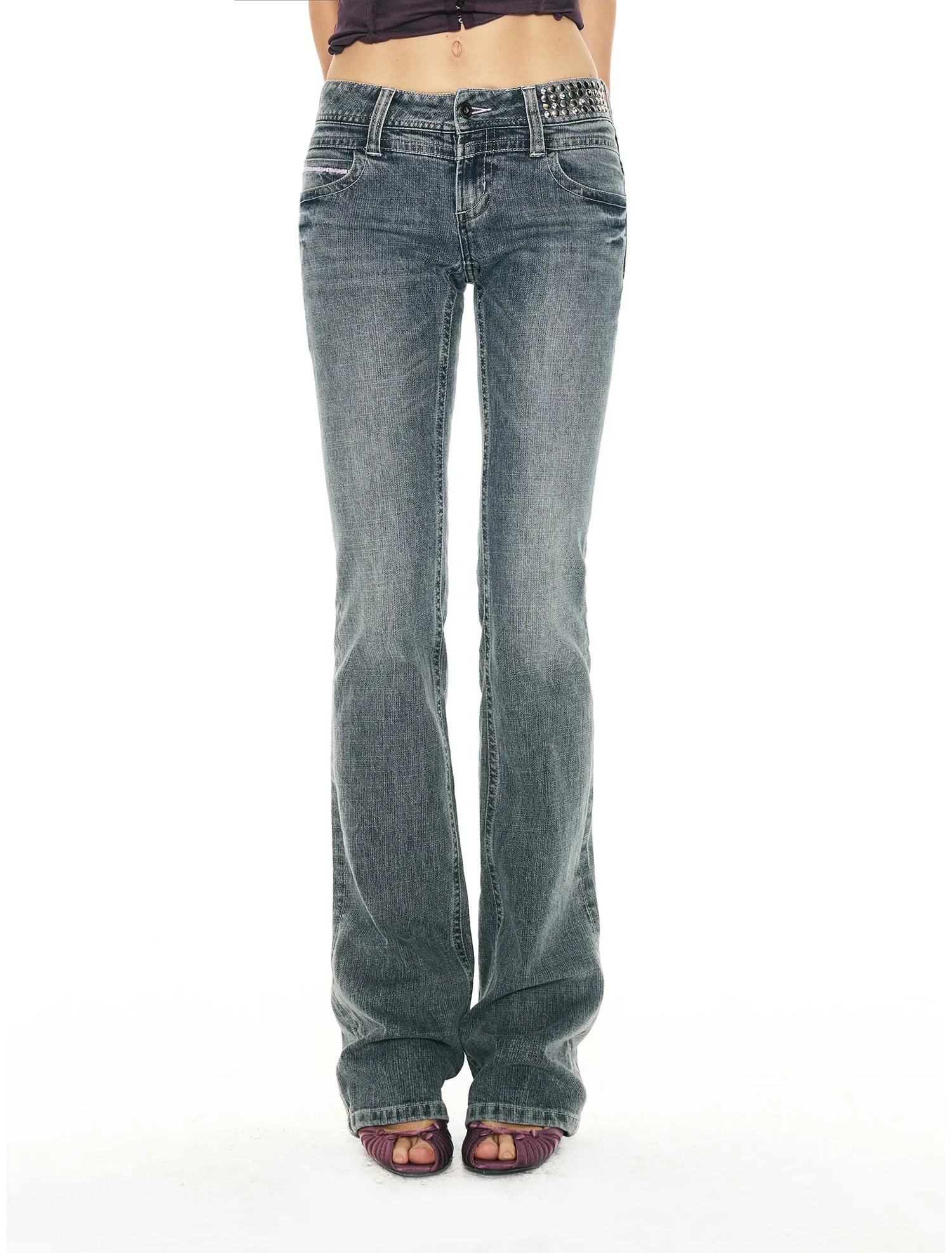 Vintage Washed Blue Denim Pants