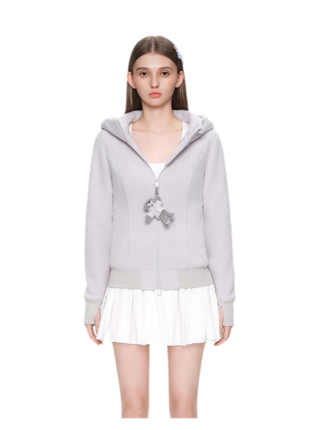 Soft Fleece Slim-Fit Hooded Jacket