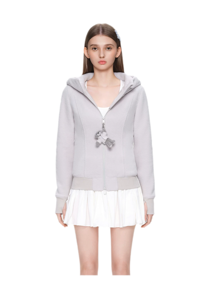 Soft Fleece Slim-Fit Hooded Jacket