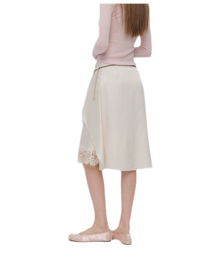 Silky Draped A-Line Skirt