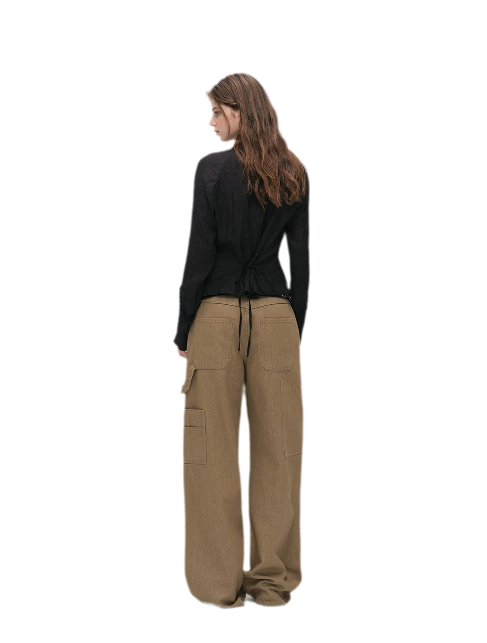 Textured Lace Waist-Shaped Shirt