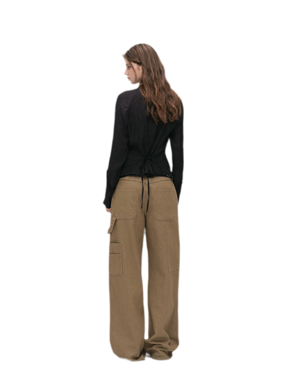 Textured Lace Waist-Shaped Shirt