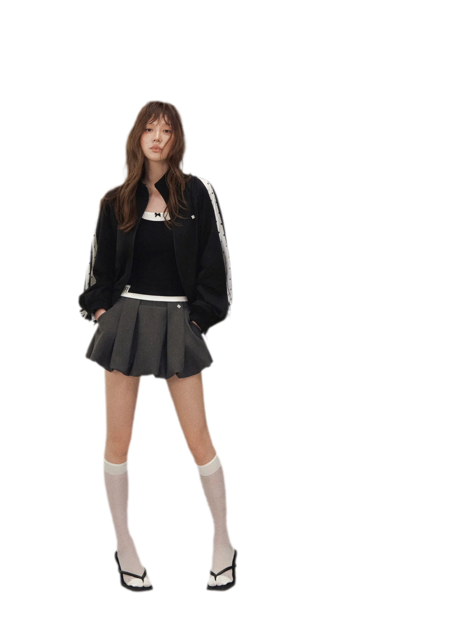 Structured Zipper Collar Jacket