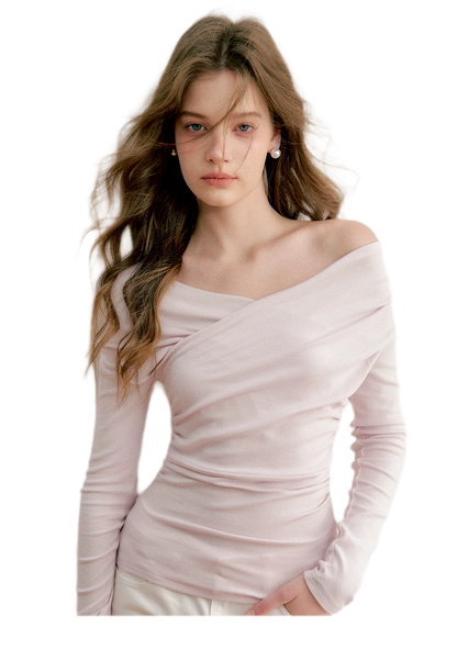 Brushed Off-Shoulder Knit Top