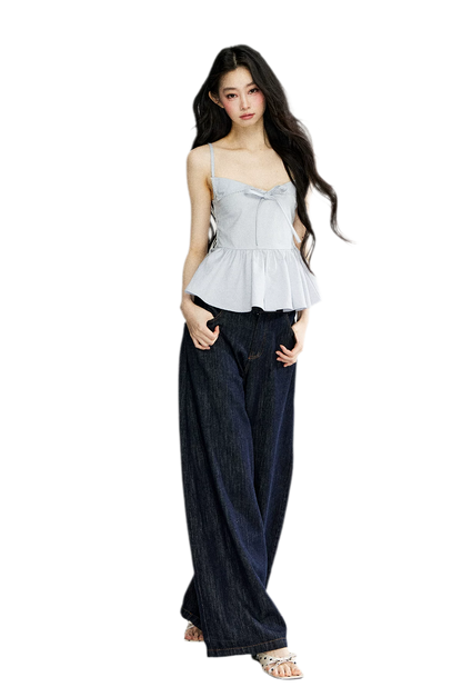 Ruffled Bow Strap Cami