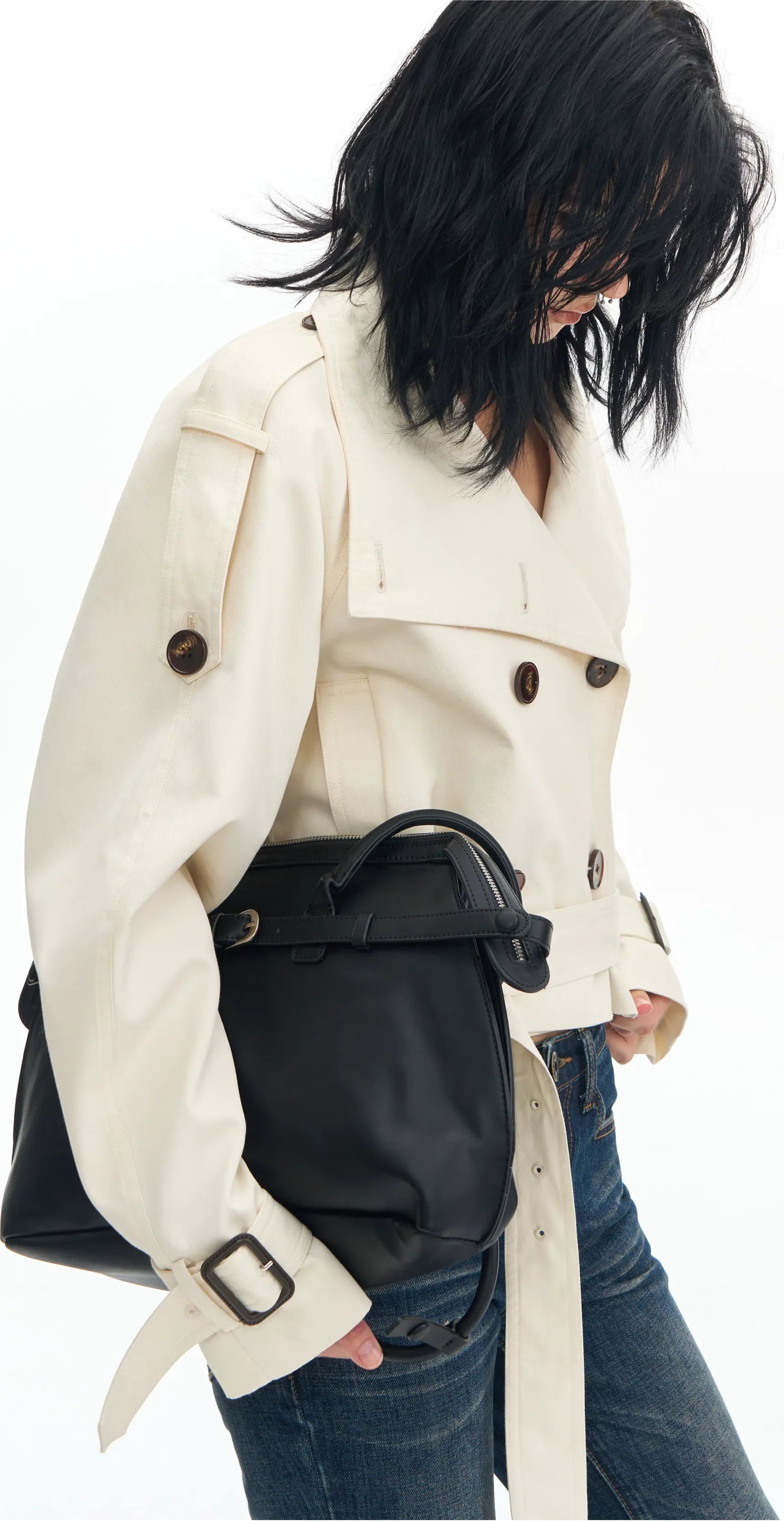 Structured Trench Crop Jacket