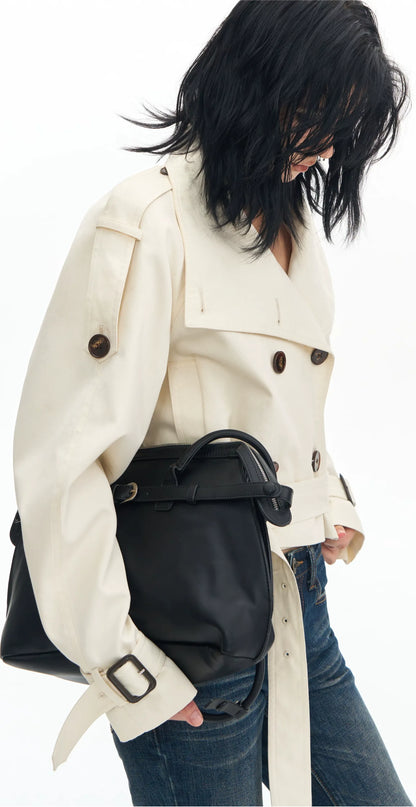 Structured Trench Crop Jacket