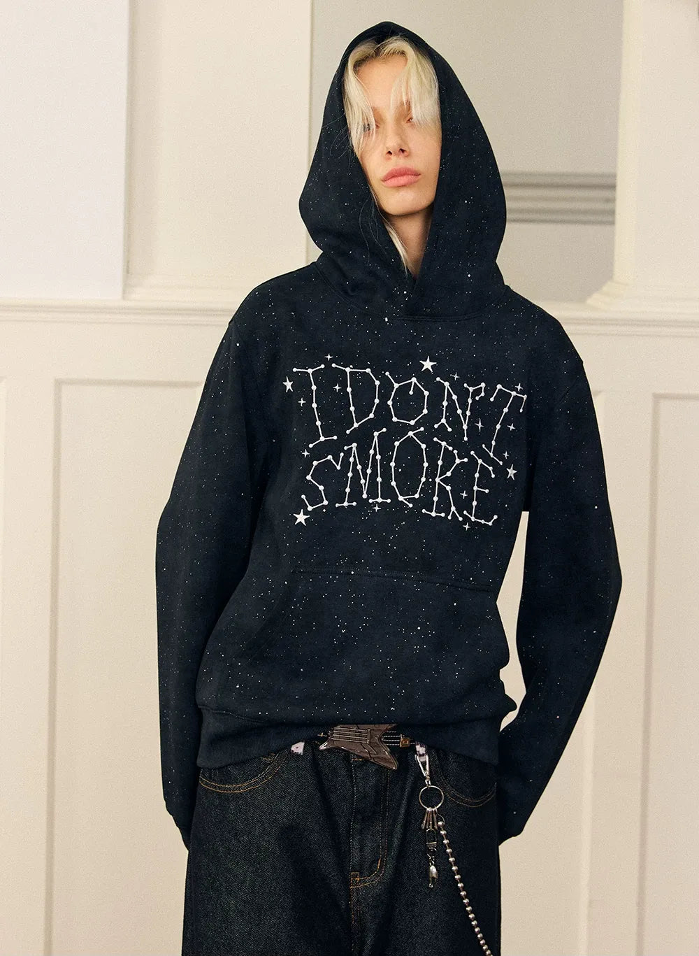 Starry Glitter Oversized Hoodie