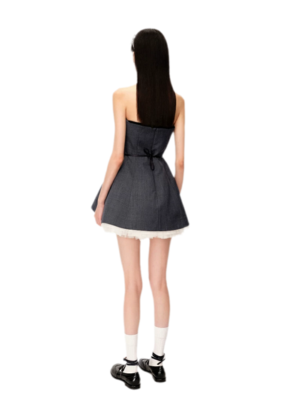 Structured Tulle A-Line Dress