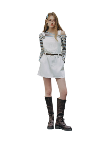 Contrast Stripe Cropped Knit Top