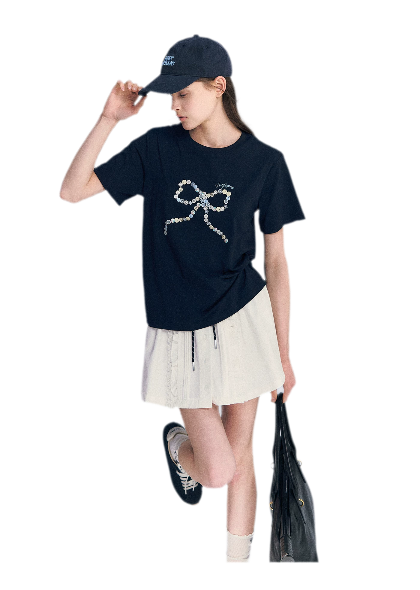 Hand-Sewn Bow T-Shirt