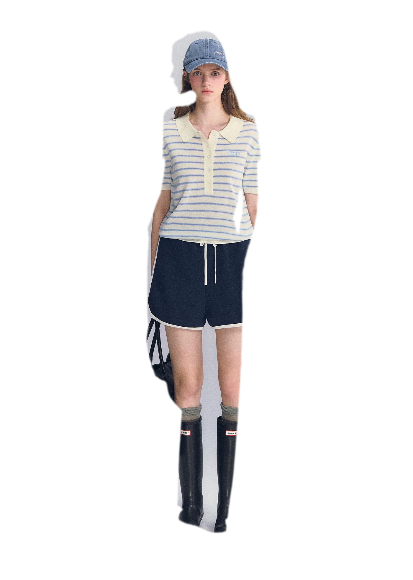 Striped Embroidered Polo