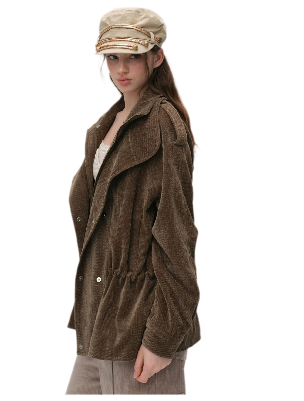 Chenille Cinched Down Jacket