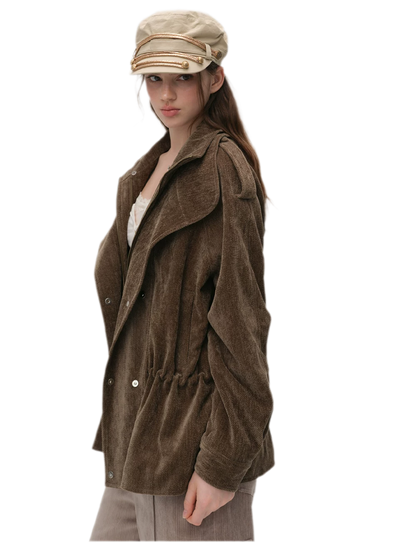 Chenille Cinched Down Jacket