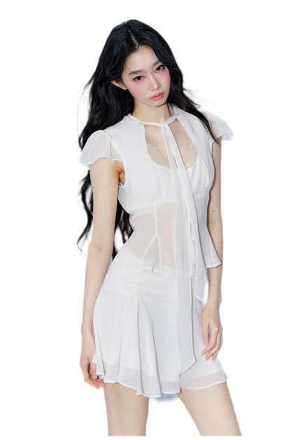 Faux Silk Top Skirt