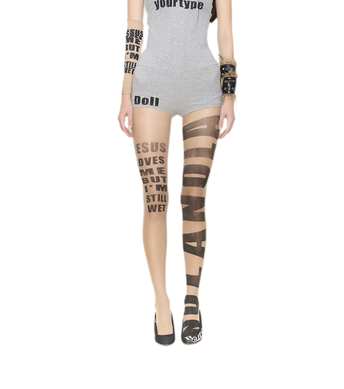 Sheer Letter Tights