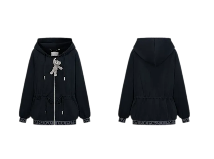 Logo Hooded Zip Jacket
