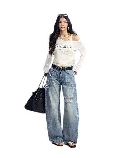 Layered One-Shoulder Top