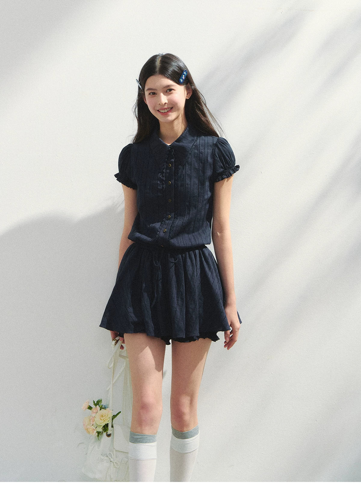 Cotton Waist-Shaping Shirt Dress