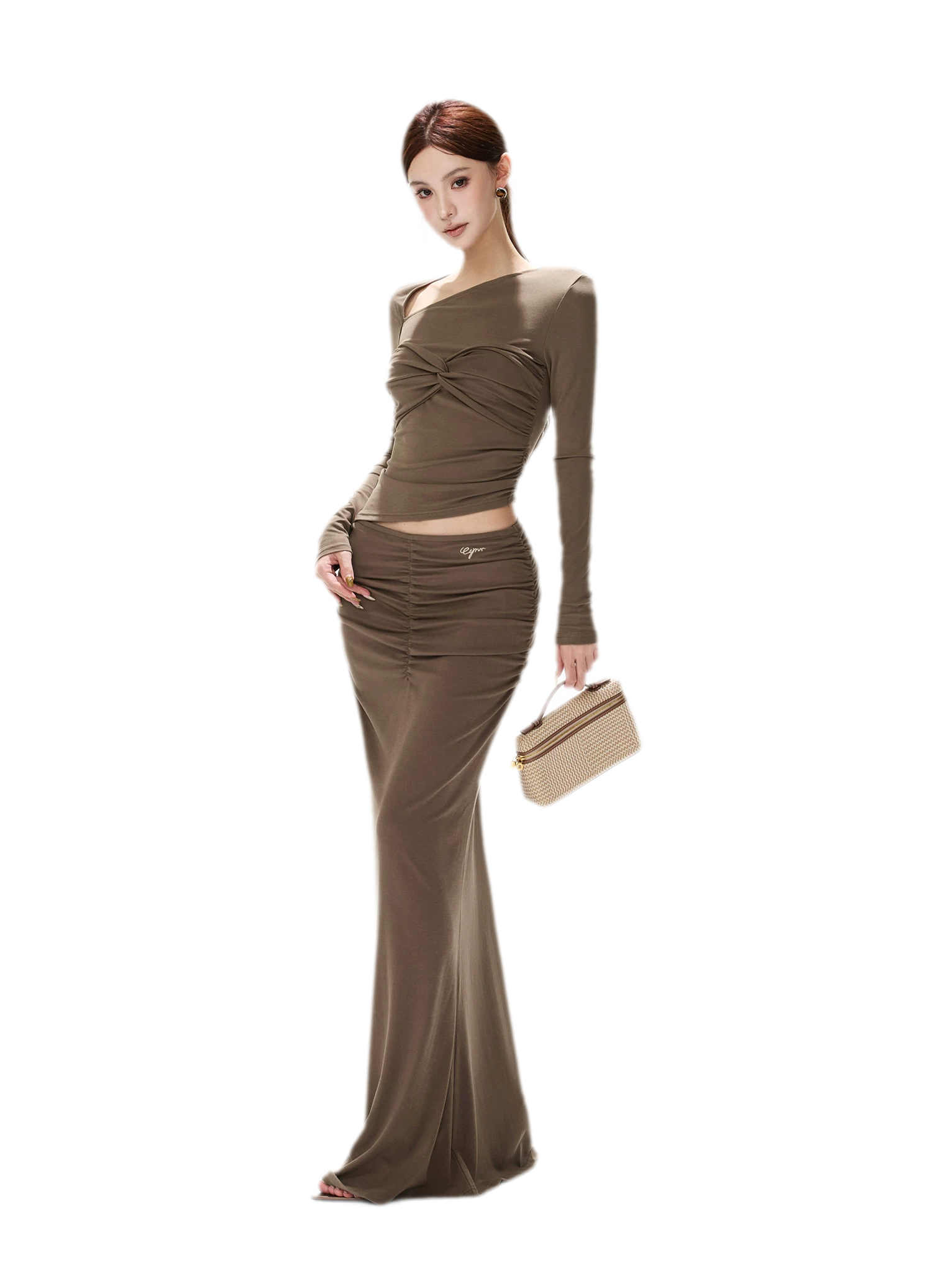 Ribbed Asymmetric Knit Set