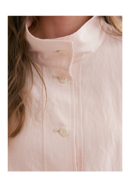 Wrinkled Relaxed Drawstring Coat