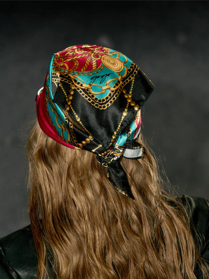 Baroque Chain Silk Scarf