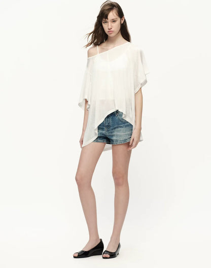 Lyocell Off Shoulder Tee