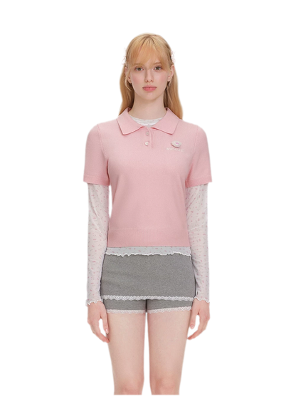 Polo Knit Short Sleeve Tee