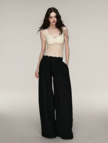 Elastic Lace Trim Camisole