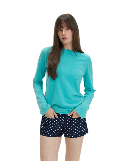 Pocket Detail Long-Sleeve T-Shirt