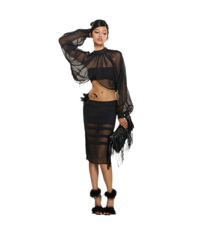 Sheer Velvet Convertible Set