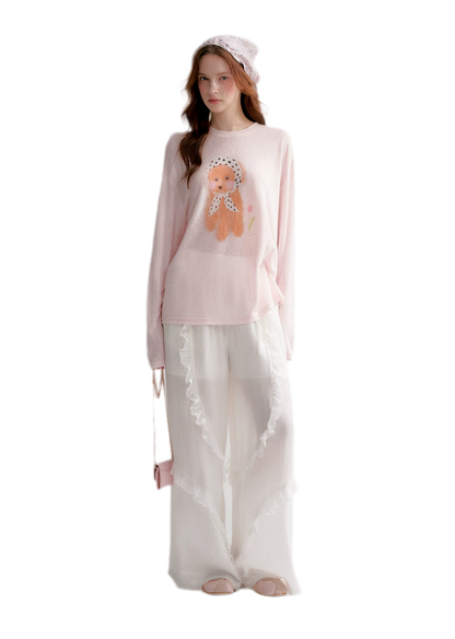 Lyocell Puppy Print Tee