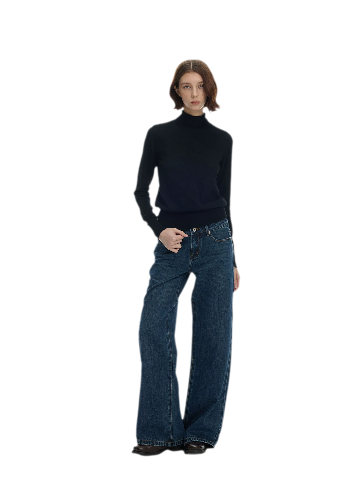 Ribbed Slim-Fit Turtleneck Knit