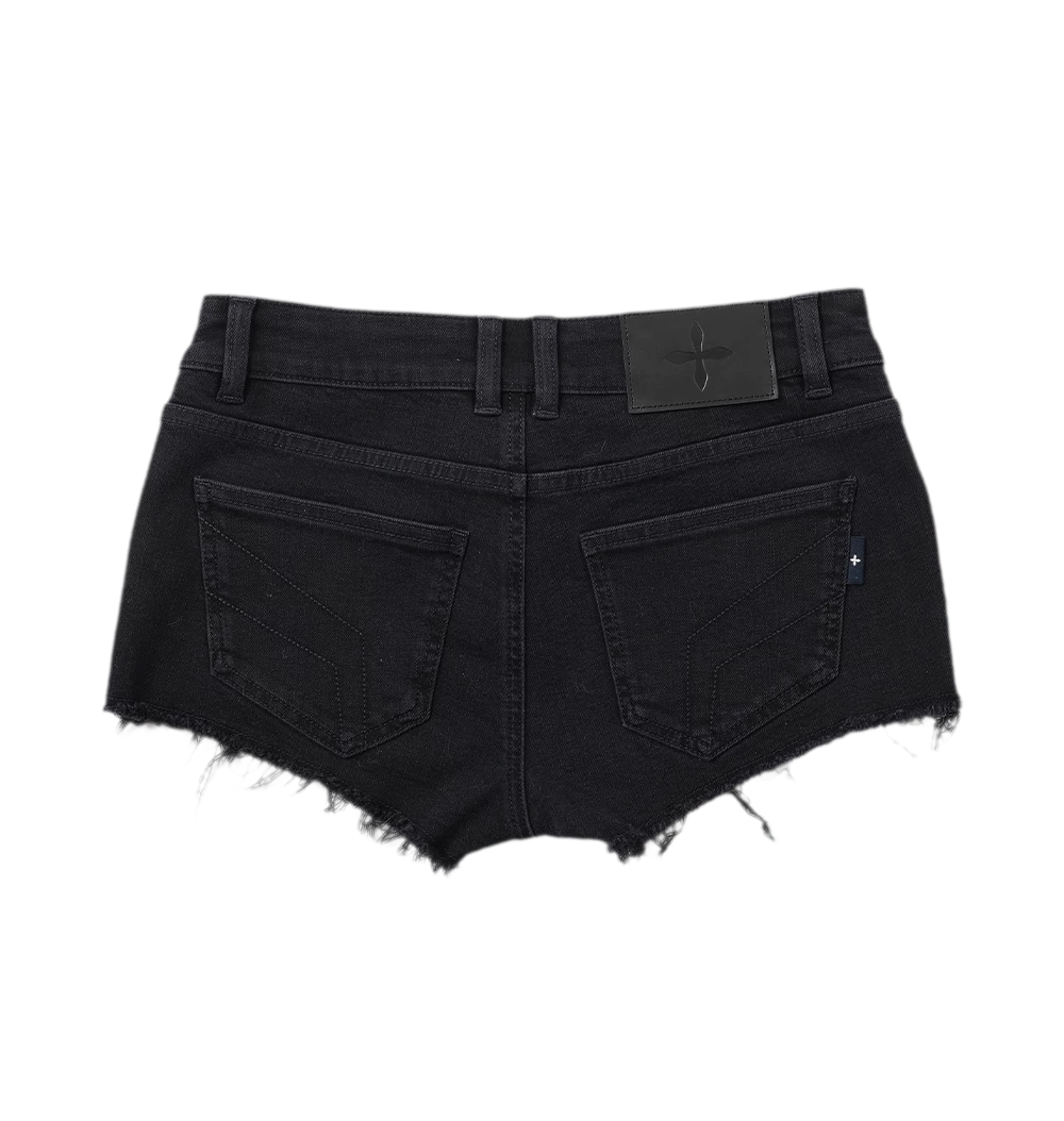 Wild Phantom Ultra Low-Rise Denim Shorts