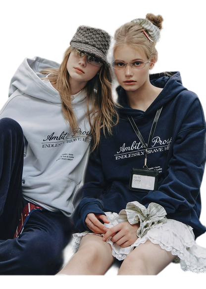 Embroidered Cotton Hooded Sweatshirt