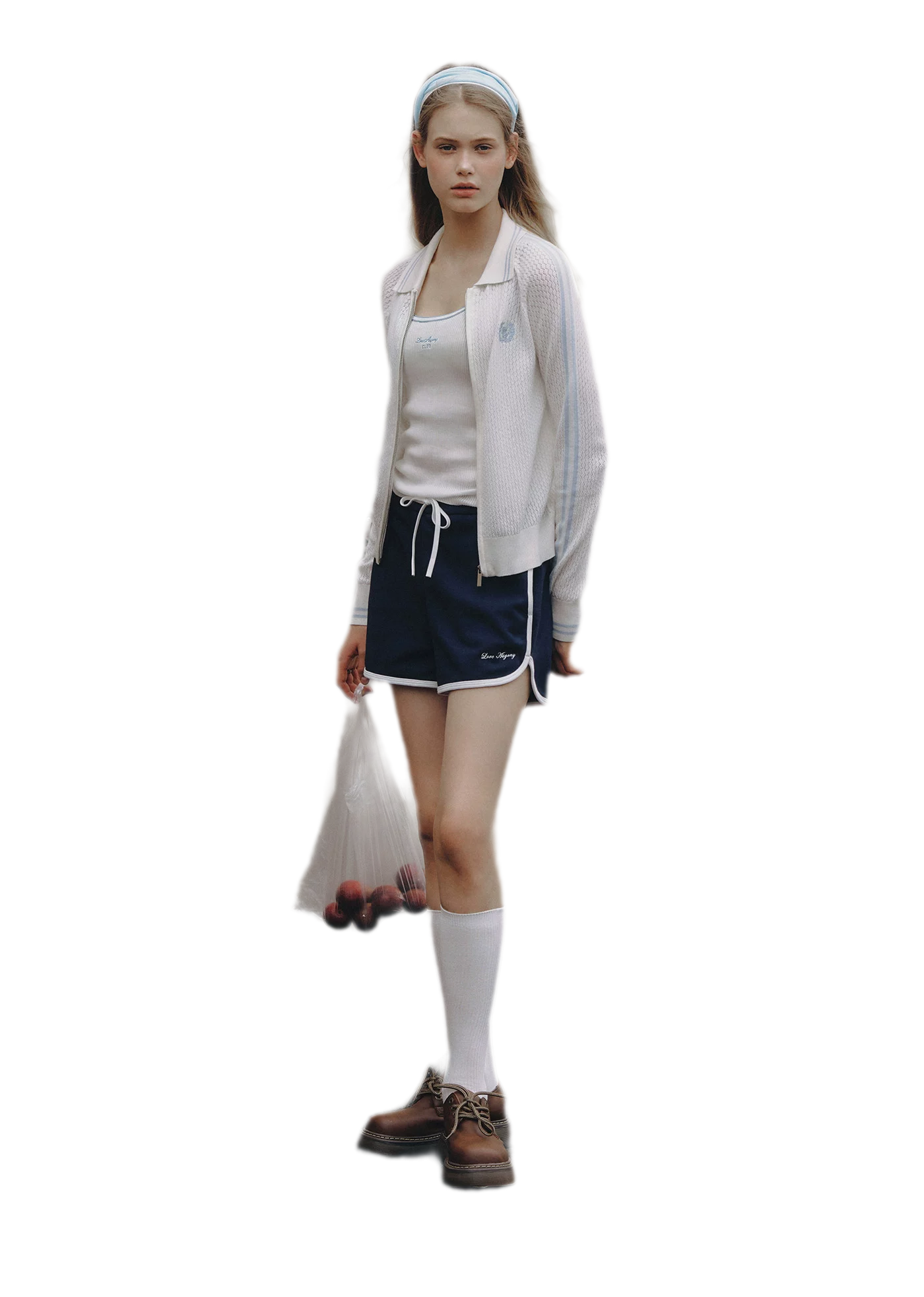 Openwork Knit Collared Jacket