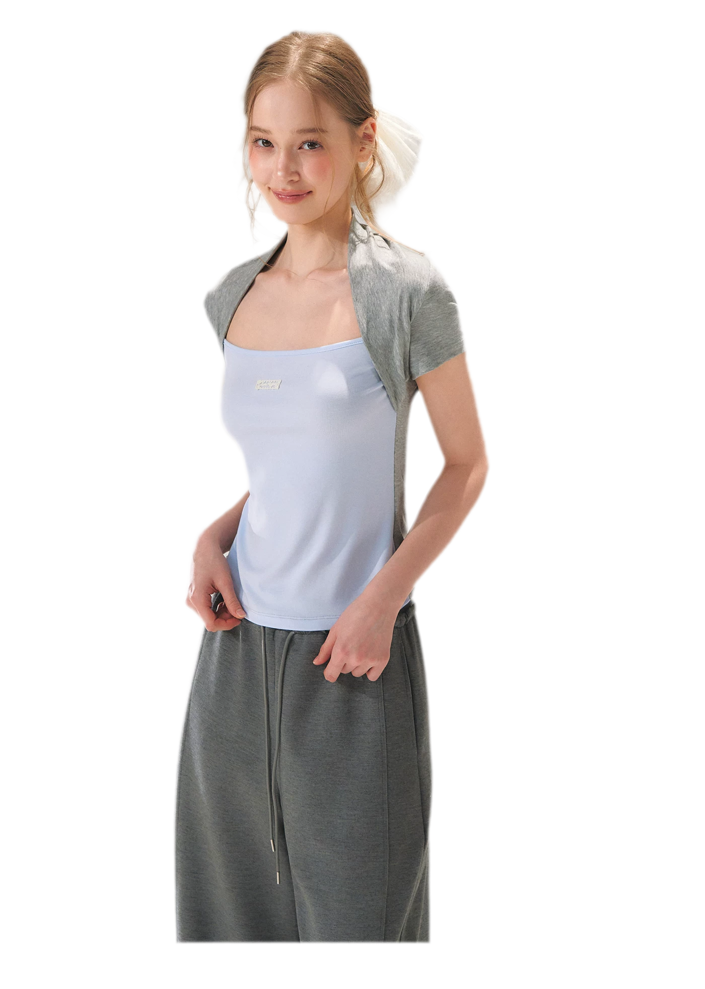 Colorblock Faux Two-Piece Tee