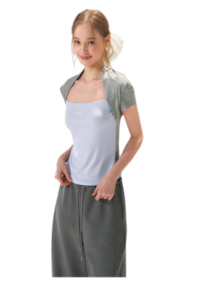 Colorblock Faux Two-Piece Tee