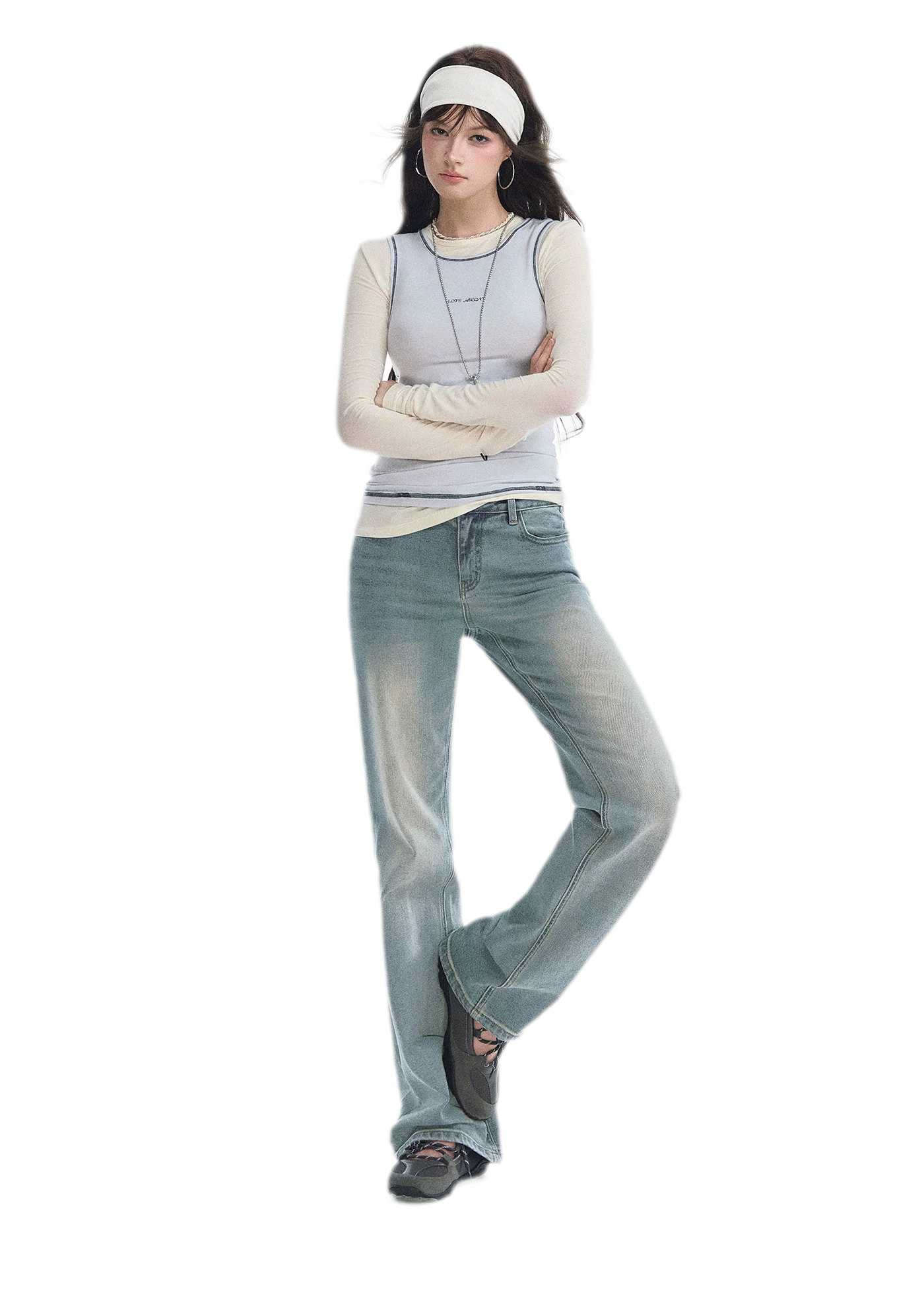 Contrast Trim Layered T-Shirt