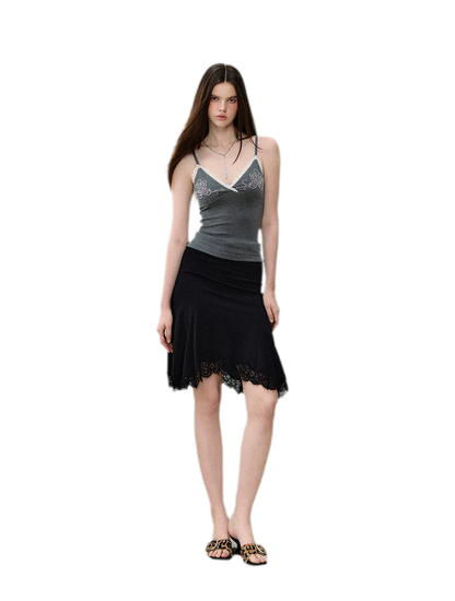 Lace Mermaid Midi Skirt
